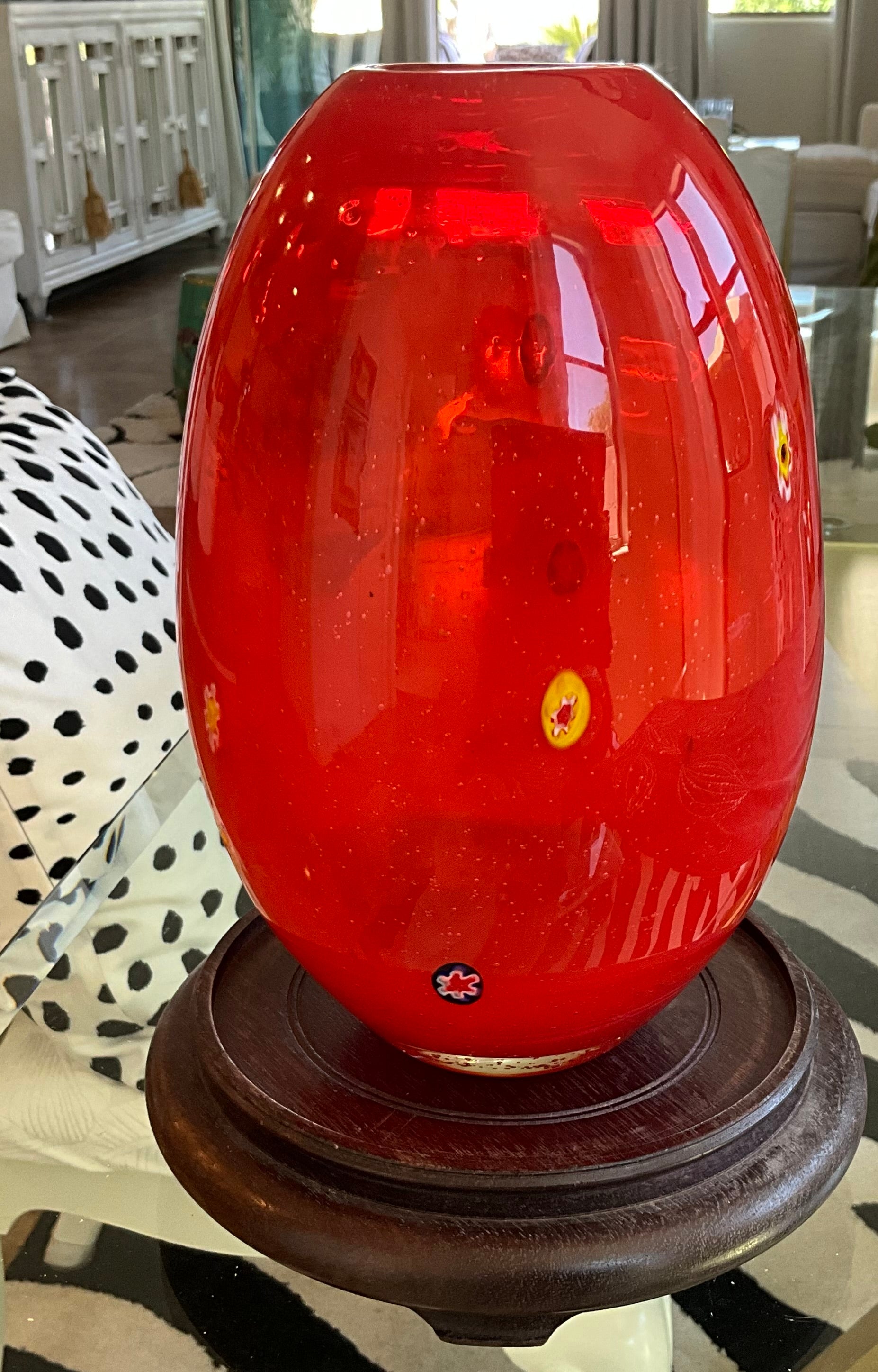 Translucent Opaque Artistic Vintage Murano Style Vase