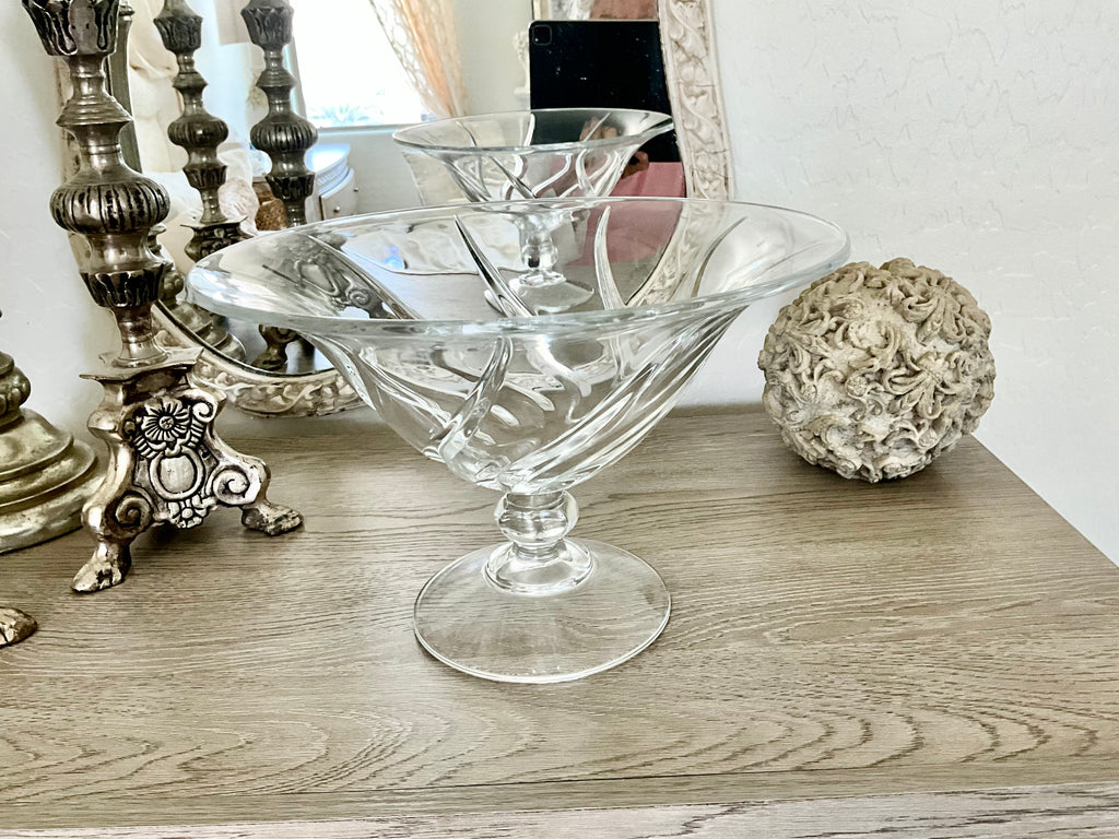 J.G. Durand Crystal Clerval Pedestal Bowl, France