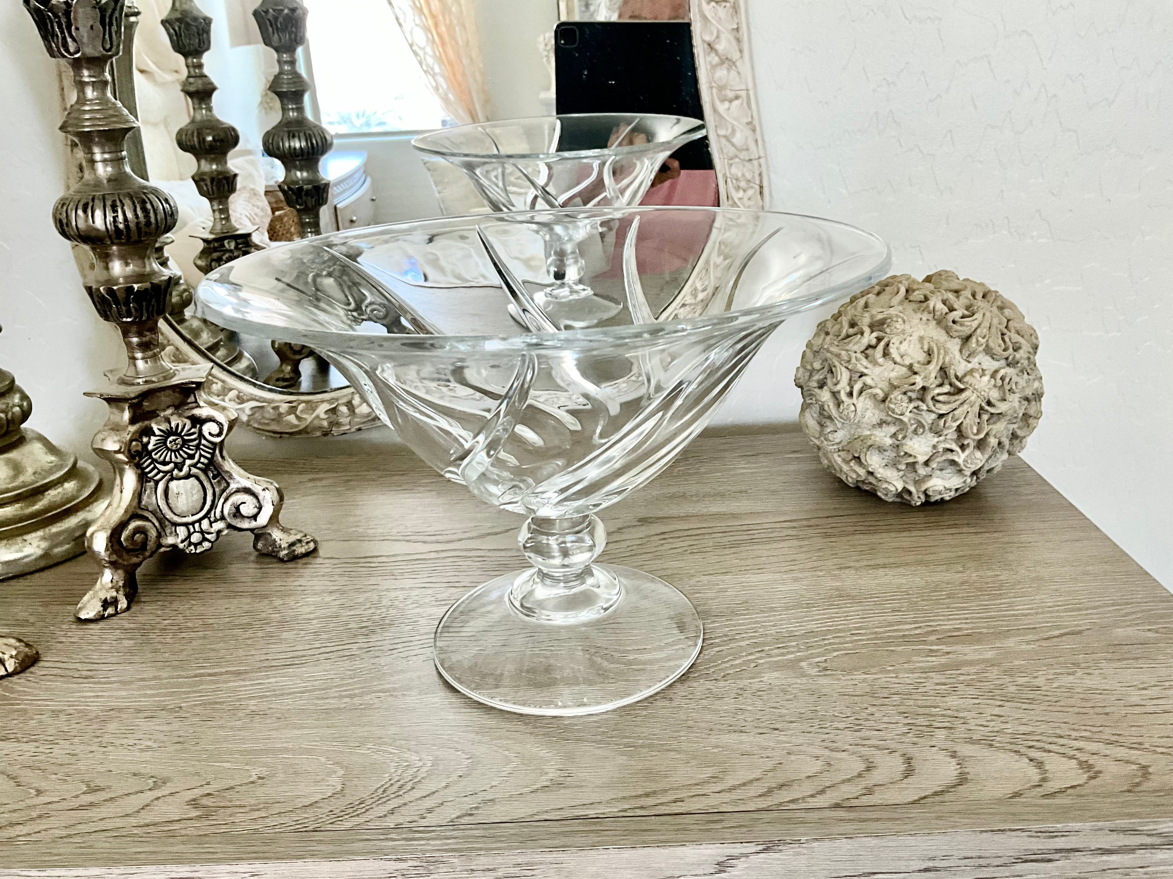 J.G. Durand Crystal Clerval Pedestal Bowl, France