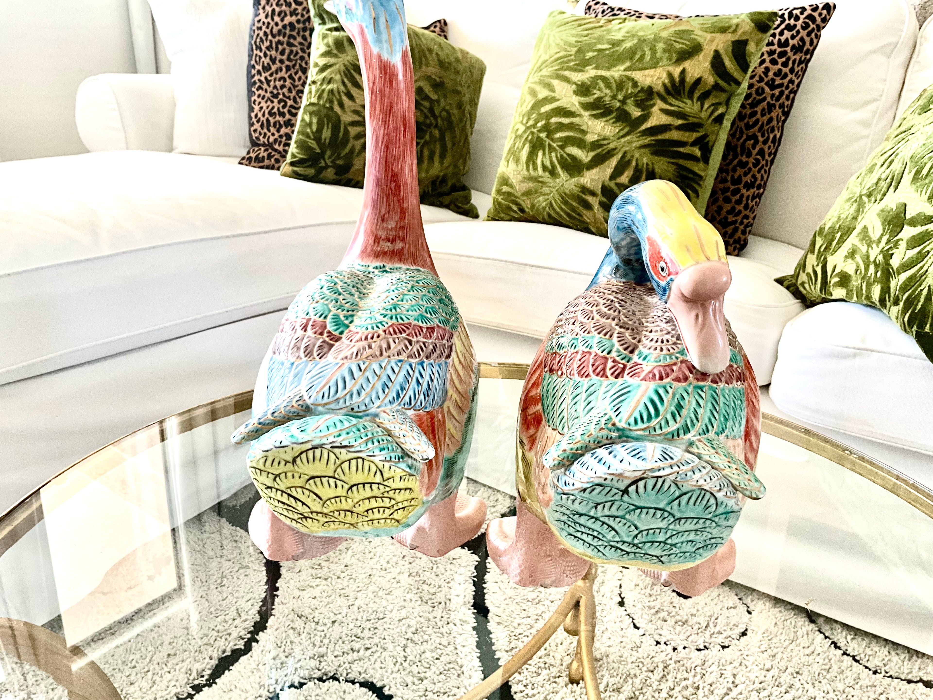 Vintage Pair of Large Andrea by Sadek Kutani Geese