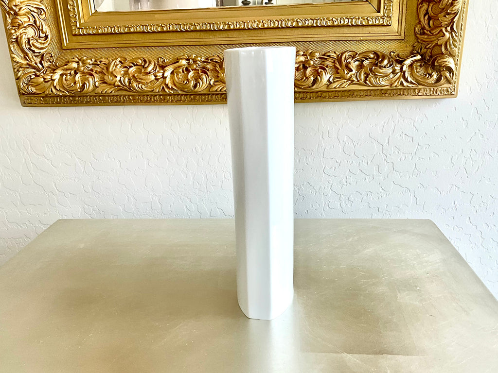Mid-Century Modern Furstenberg White Porcelain Minimalist Vase