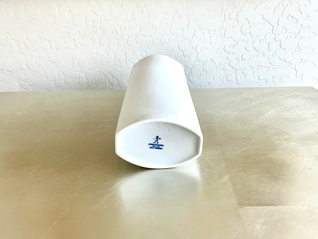 Mid-Century Modern Furstenberg White Porcelain Minimalist Vase