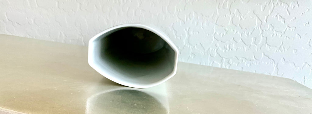 Mid-Century Modern Furstenberg White Porcelain Minimalist Vase