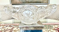 Vintage Hofbauer Byrdes Collection 13-Inch Handled Crystal Bowl