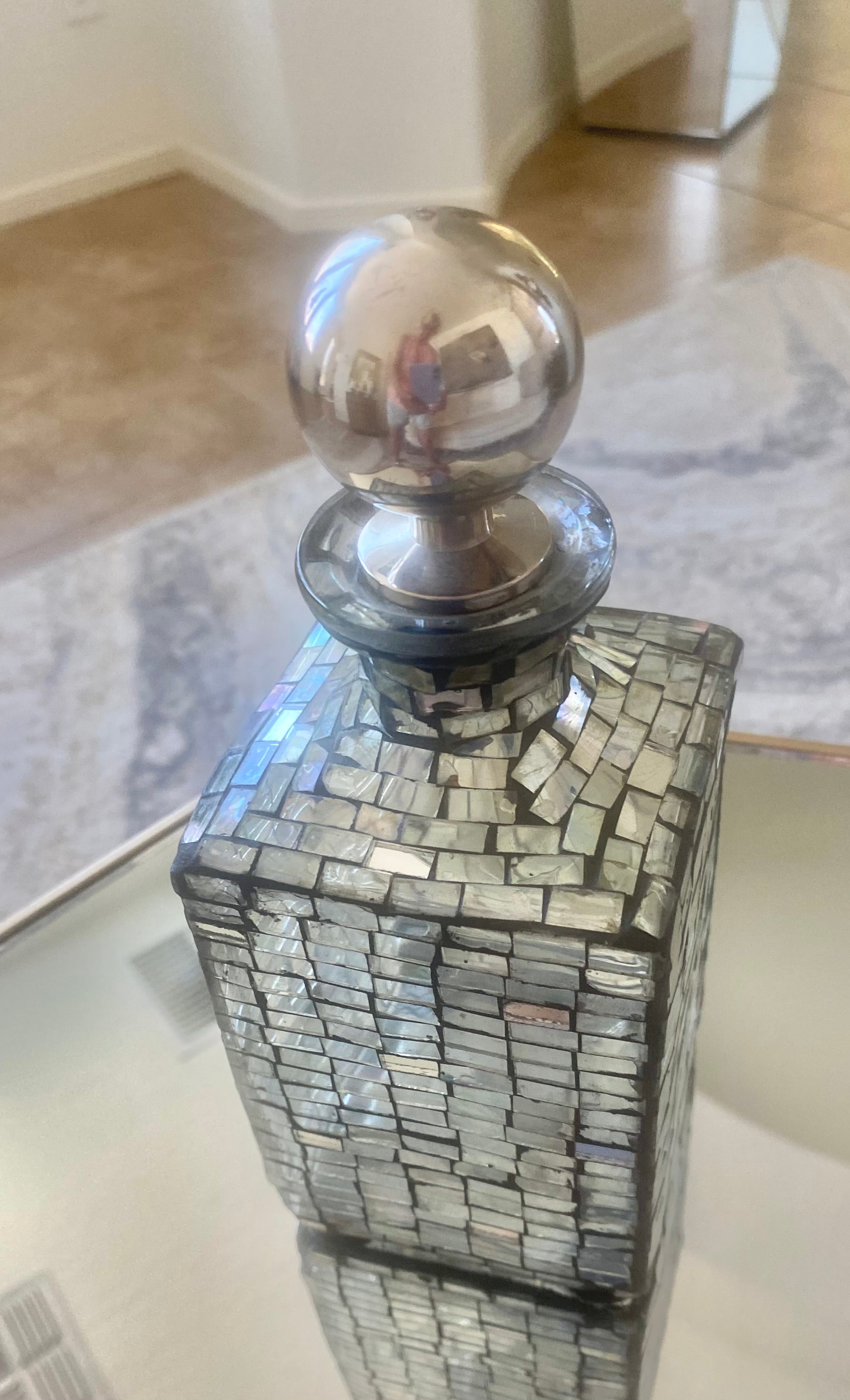 Iridescent Mosaic Decanters, Hollywood Regency