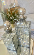 Iridescent Mosaic Decanters, Hollywood Regency