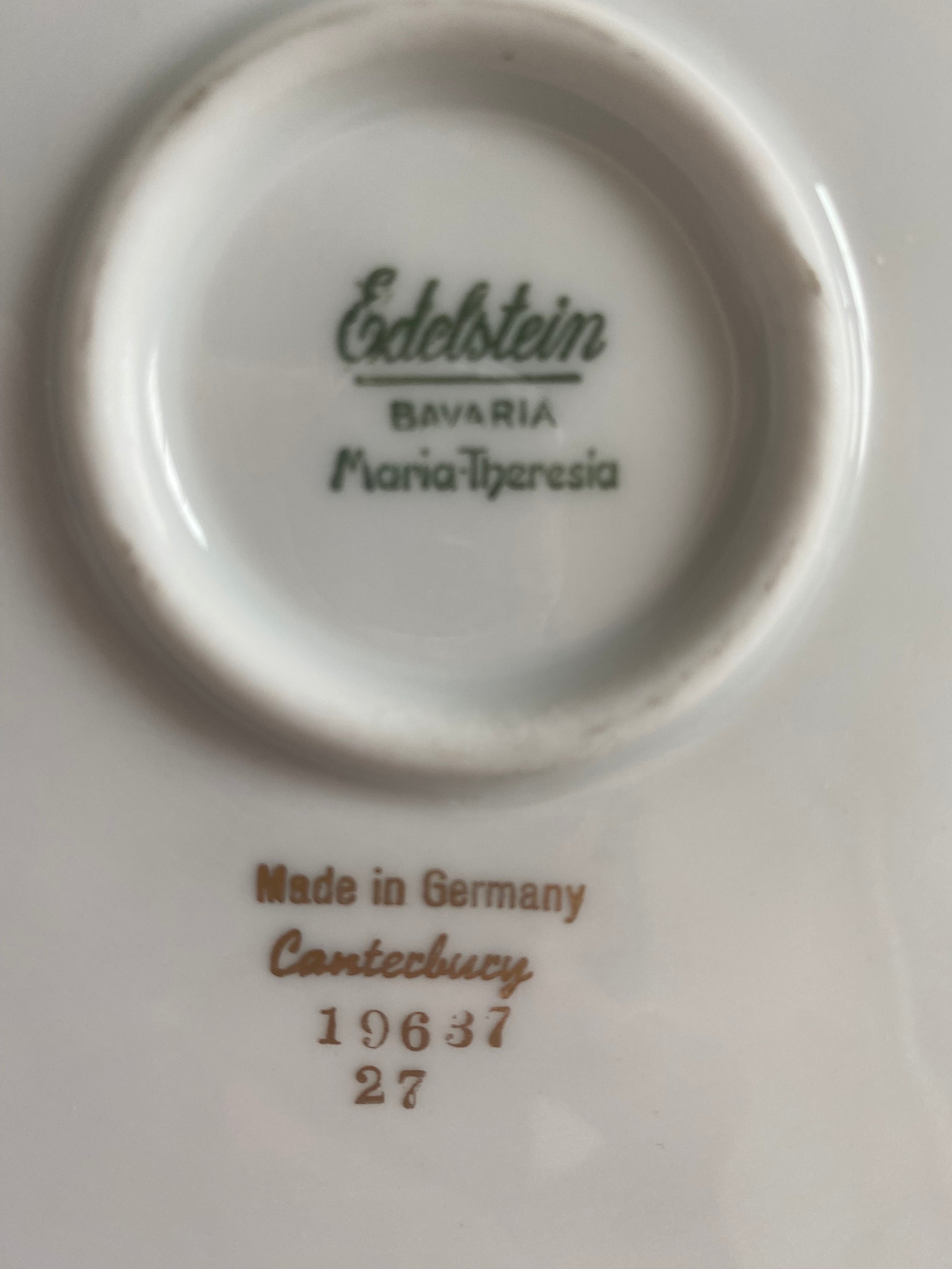 Edelstein Bavaria Antique Large Serving Bowl, Maria-Theresia. Canterbury
