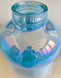 Gorgeous Blue Hand Blown Large Spanish Vase with Pontil Bottom