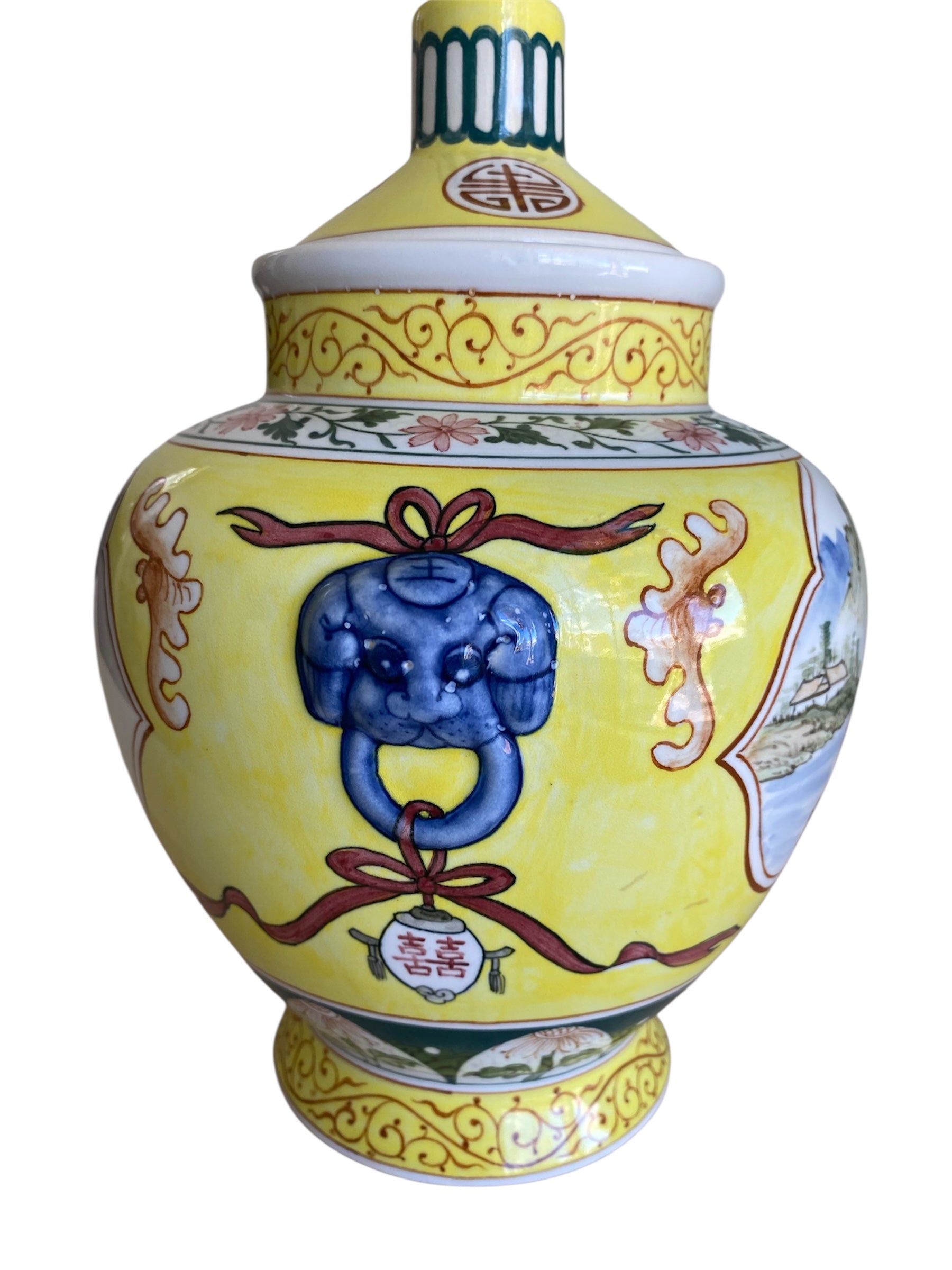 Chinese Vibrant Colors Ginger Jar