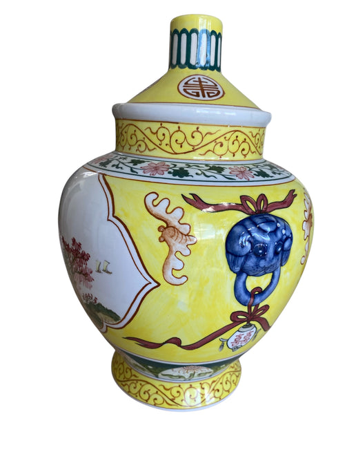 Chinese Vibrant Colors Ginger Jar