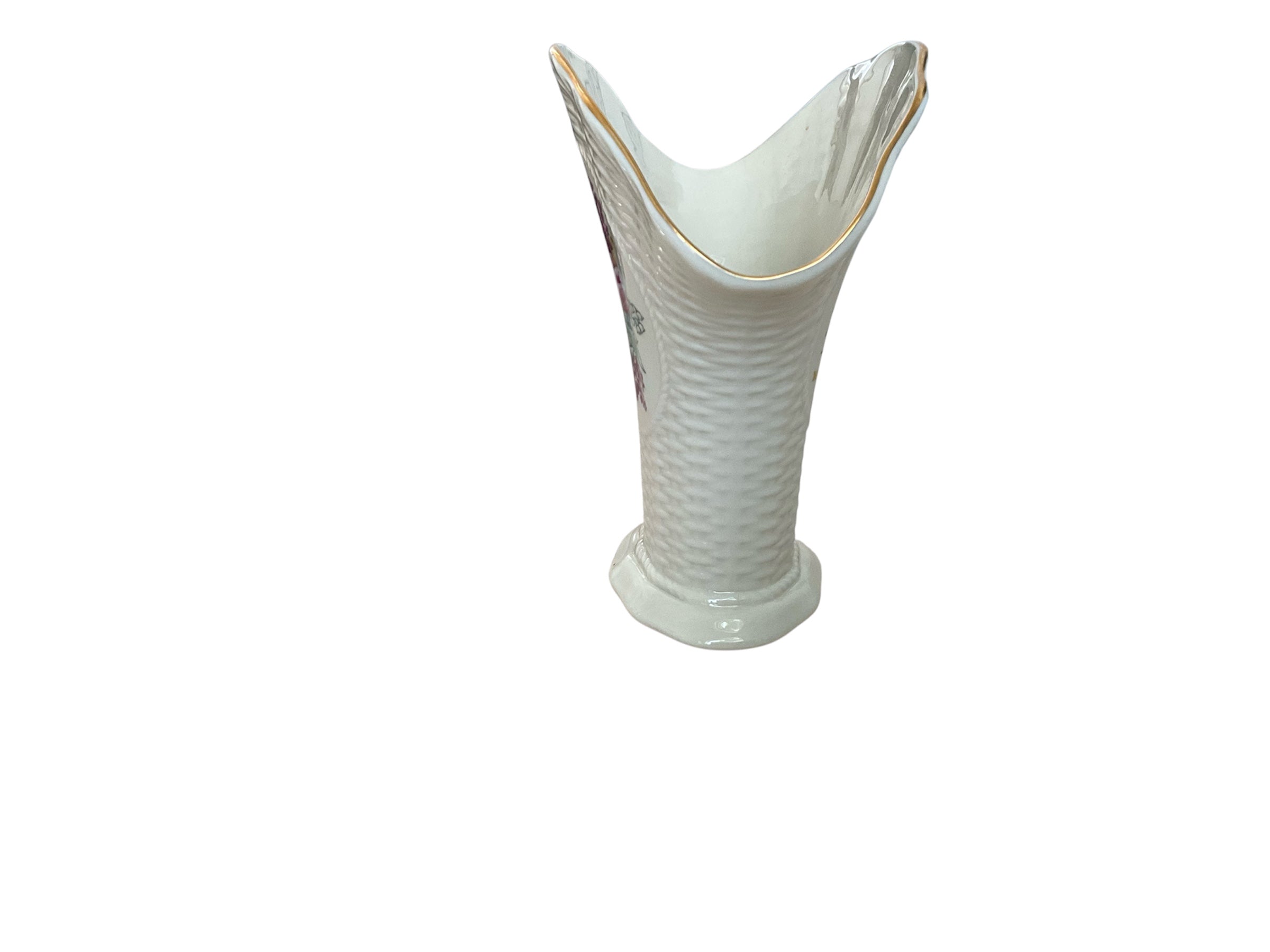Lenox Vintage Fine China Springtime Bouquet Weave Vase