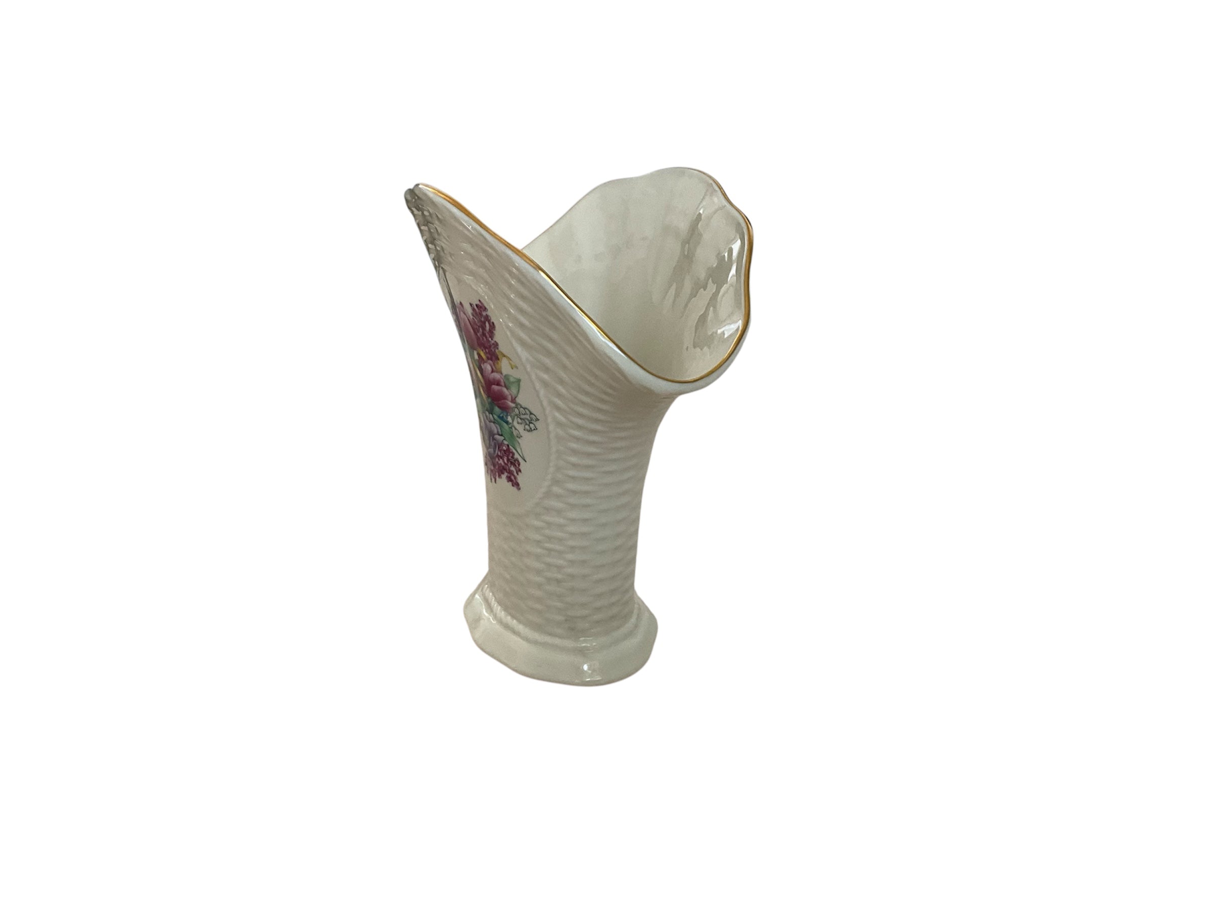 Lenox Vintage Fine China Springtime Bouquet Weave Vase