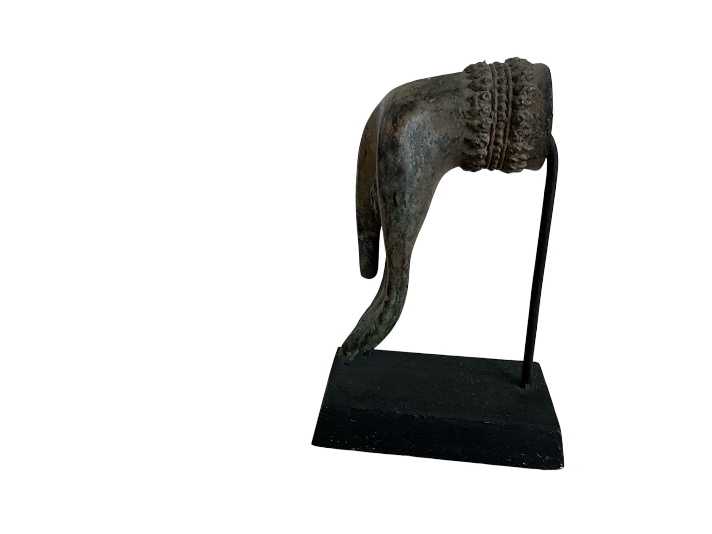 Thai Buddha Hand Mudra Sculpture, Bronze Blessing Hand