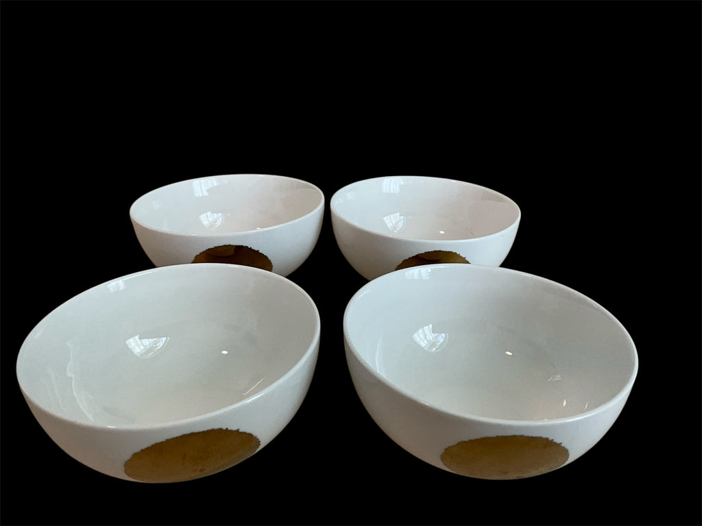 Vintage Nicole Miller Gold Dot Small Bowls