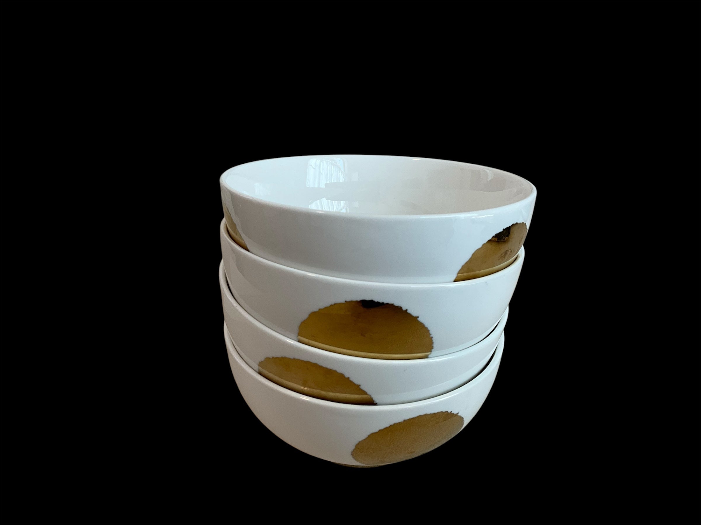 Vintage Nicole Miller Gold Dot Small Bowls