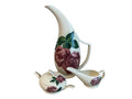Vintage Red Wing Pottery Lexington Rose Pottery Pitcher, Creamer, Sugar Set