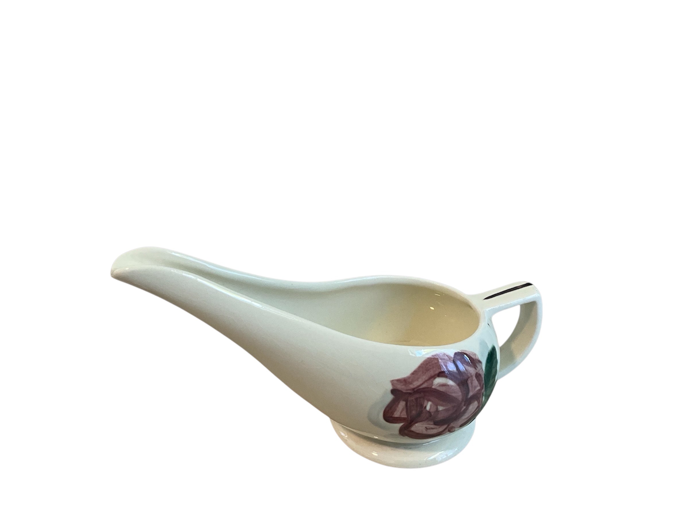 Vintage Red Wing Pottery Lexington Rose Pottery Pitcher, Creamer, Sugar Set