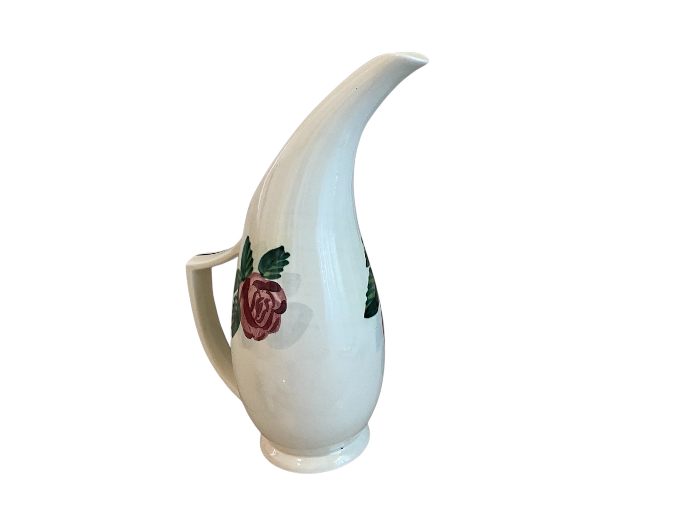 Vintage Red Wing Pottery Lexington Rose Pottery Pitcher, Creamer, Sugar Set