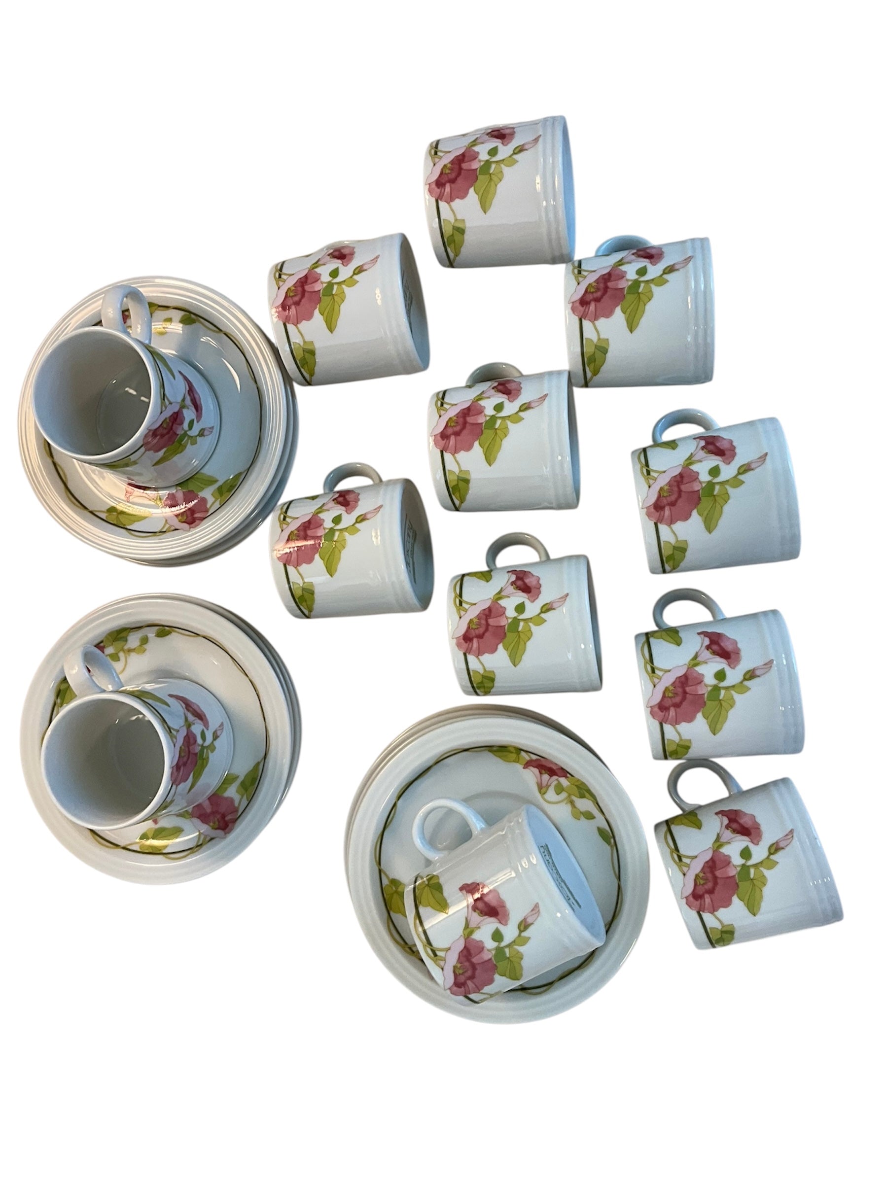 Vintage Toscany Collection, “Portsmouth” Morning Glory Demitasse Cup Set of 12