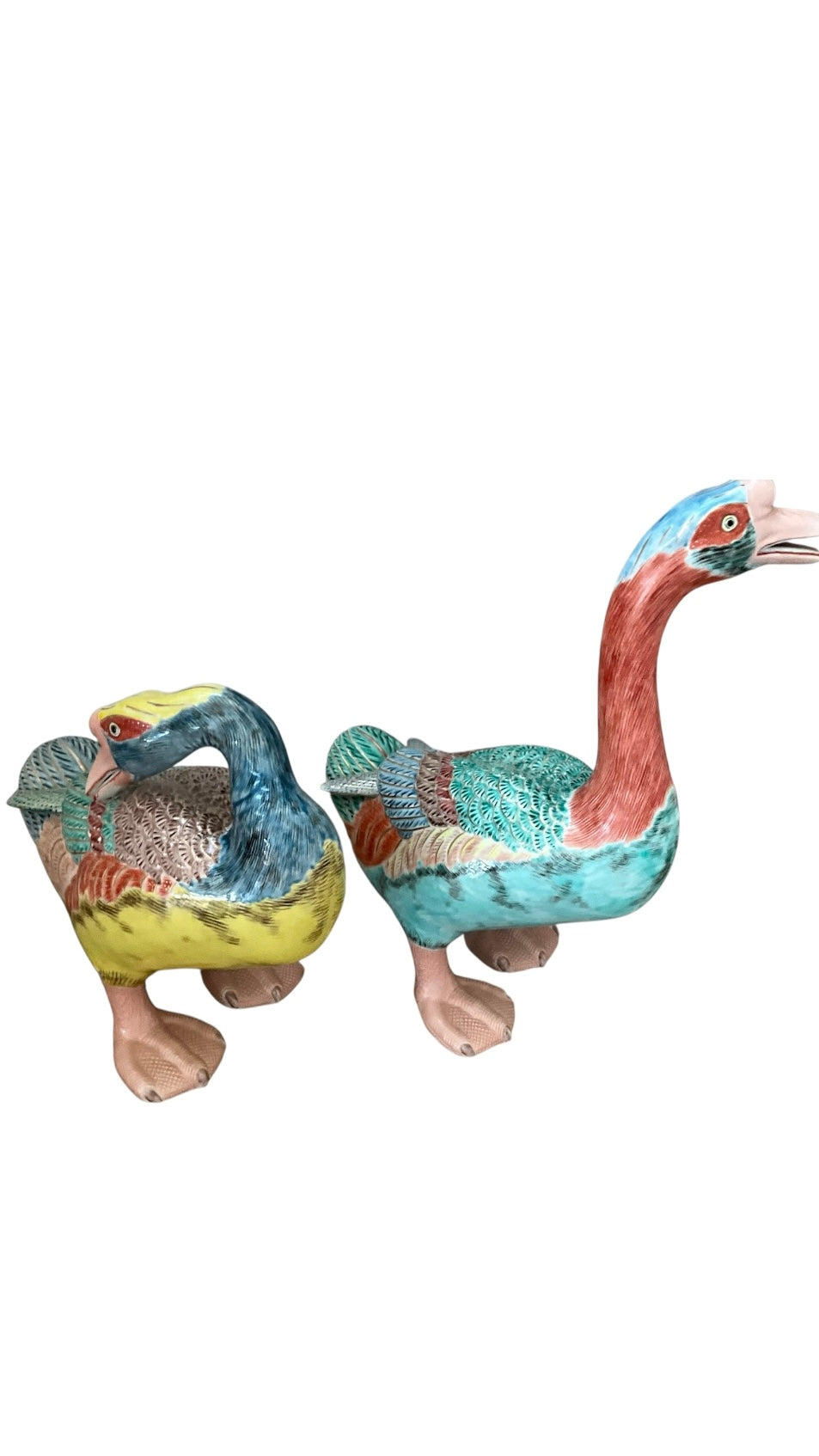 Vintage Pair of Large Andrea by Sadek Kutani Geese