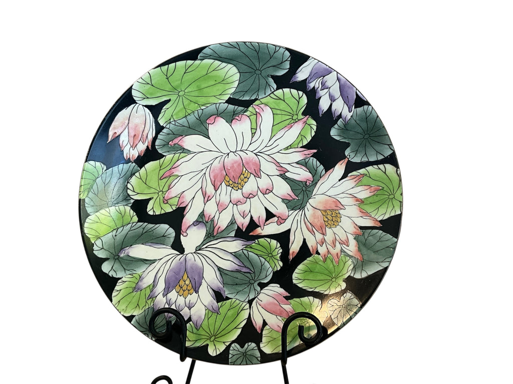 Hand Painted Vintage Toyo Water Lilly Flower Plate