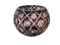 Vintage Czech Bohemian Art Glass Rose Bowl Vase